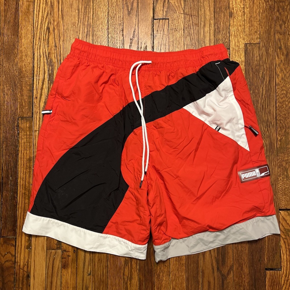 Puma Men's Swimsuit Trunks Size Large Red